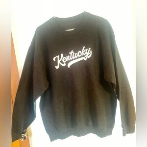 SOUTHERN BLISS SWEATSHIRT,BLACK w/ WHITE KENTUCKY, SIZE XL, INSIDE / OUT SWEATER